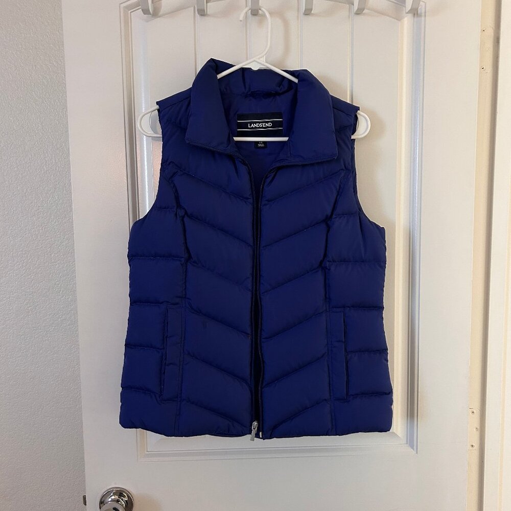 Lands End Down Puffy Vest Size Small